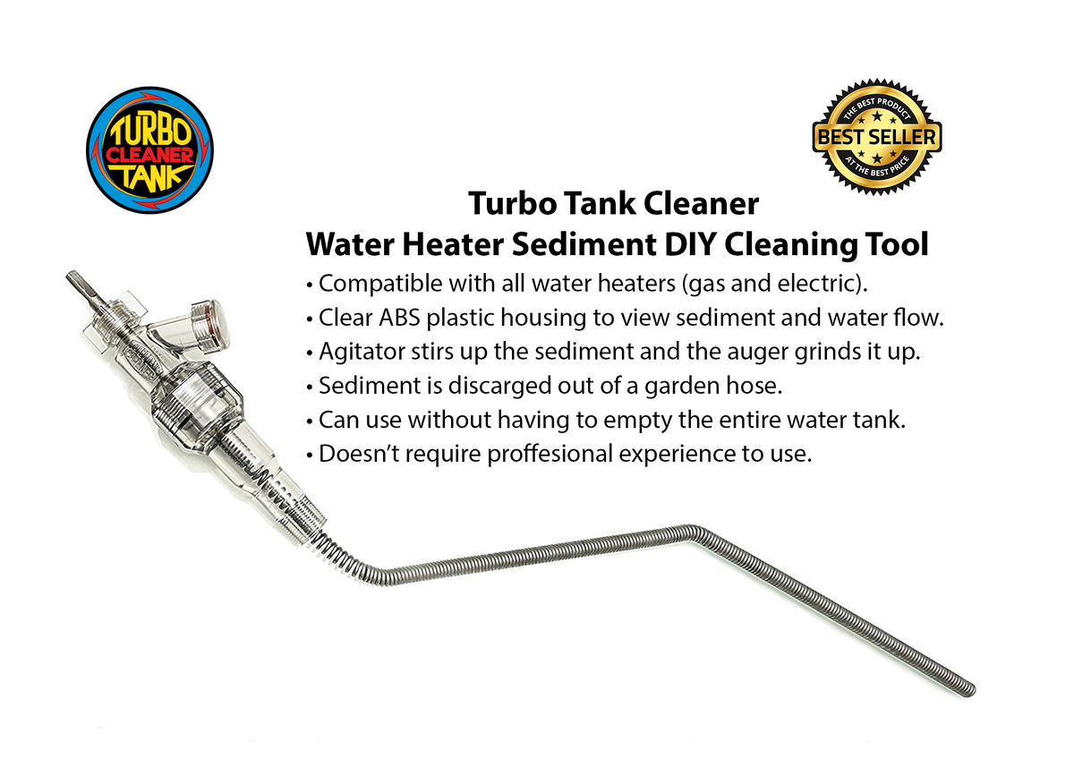 Turbo Tank Cleaner - Water Heater Hard Water Sediment DIY Cleaning Tool